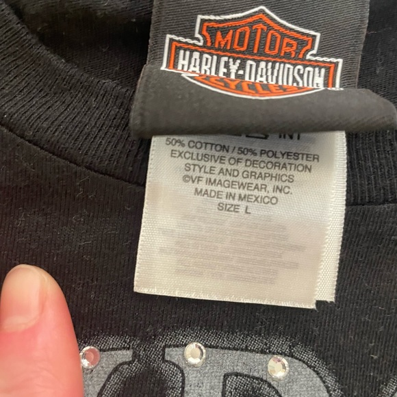 Harley-Davidson Willie G Skull Rhinestone Embellished Tee - Picture 4 of 9